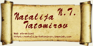 Natalija Tatomirov vizit kartica